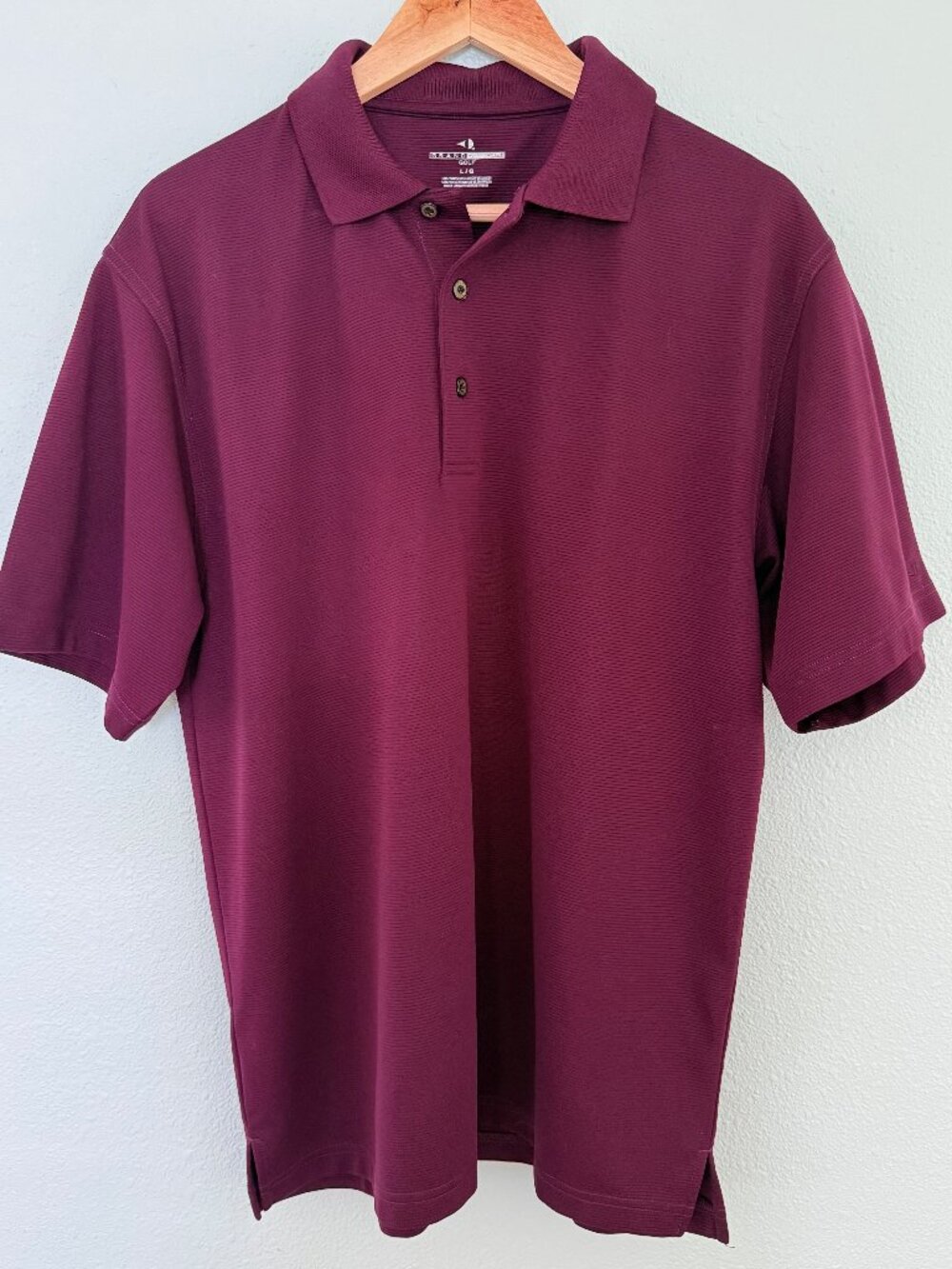 Grand Slam Deep Burgundy Performance Golf Polo Size Large